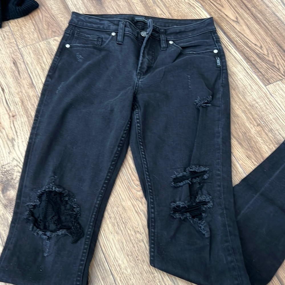 Silver skinny jeans